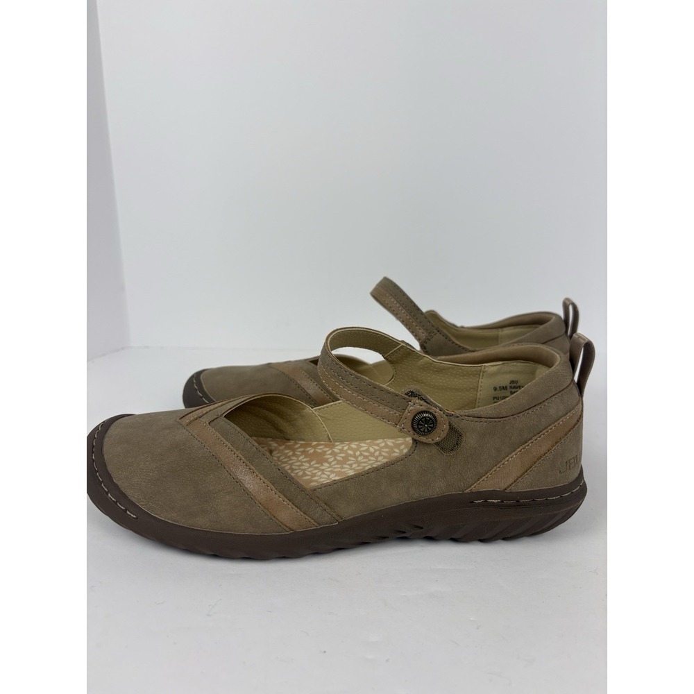 JBU Raven Taupe Casual Step-In Flat Mary Jane Shoes Womens 9.5M. - Picture 5 of 12